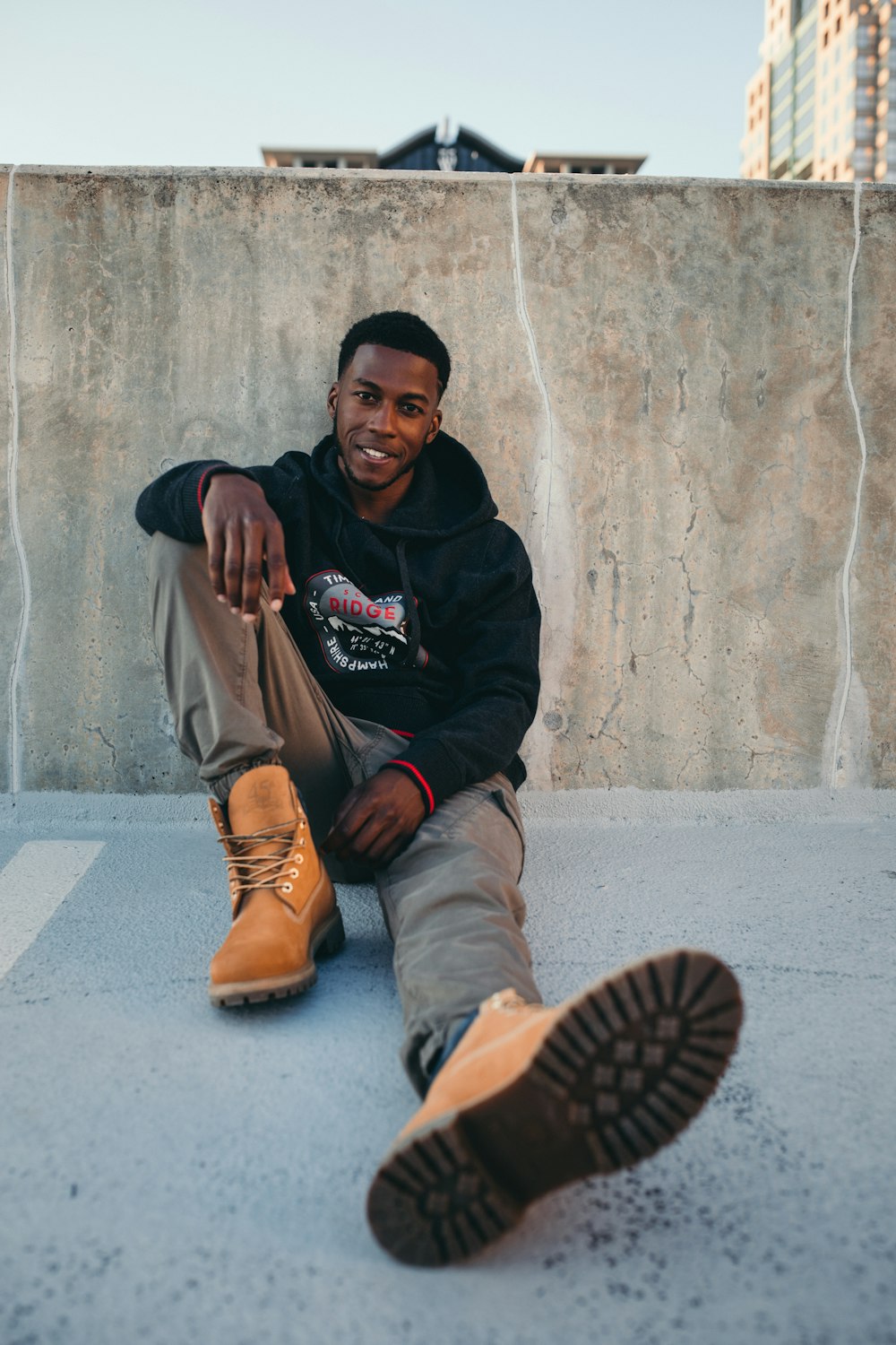 man sitting on floor