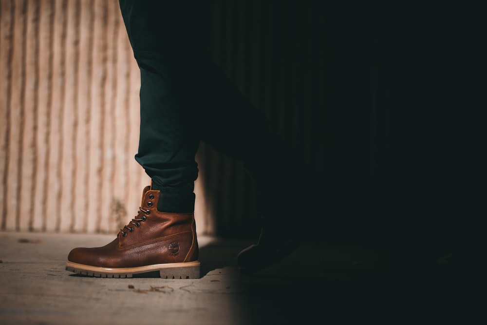 person standing near wall