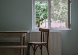 empty chair near window