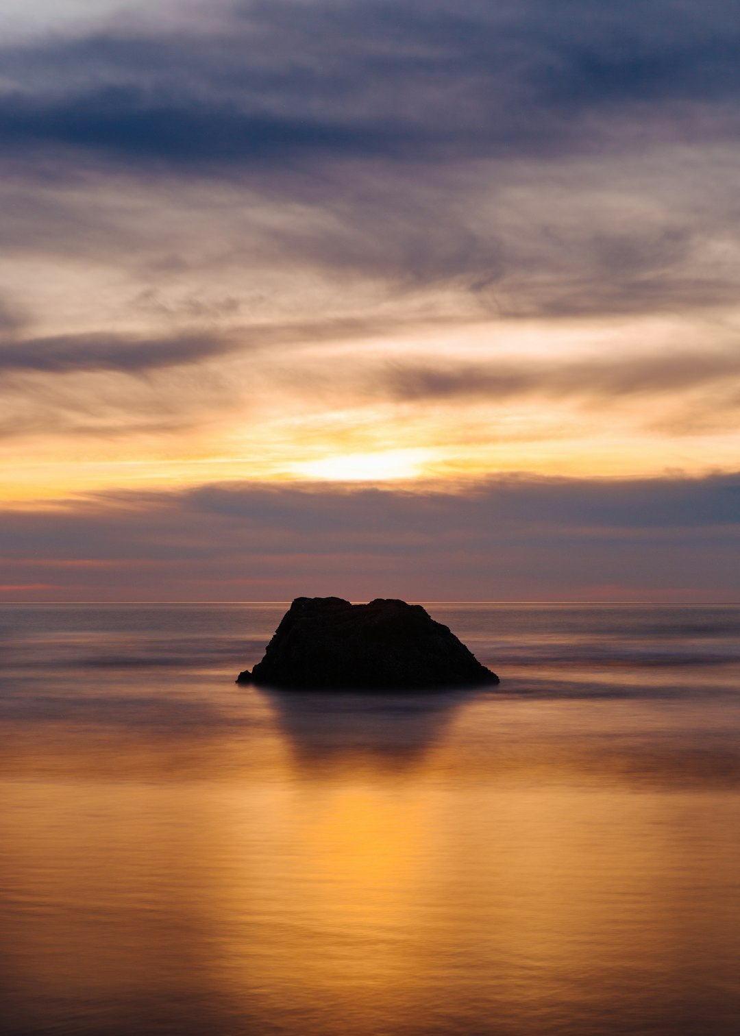 silhouette of island