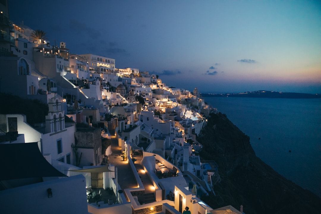 Santorini Greece during nighttime