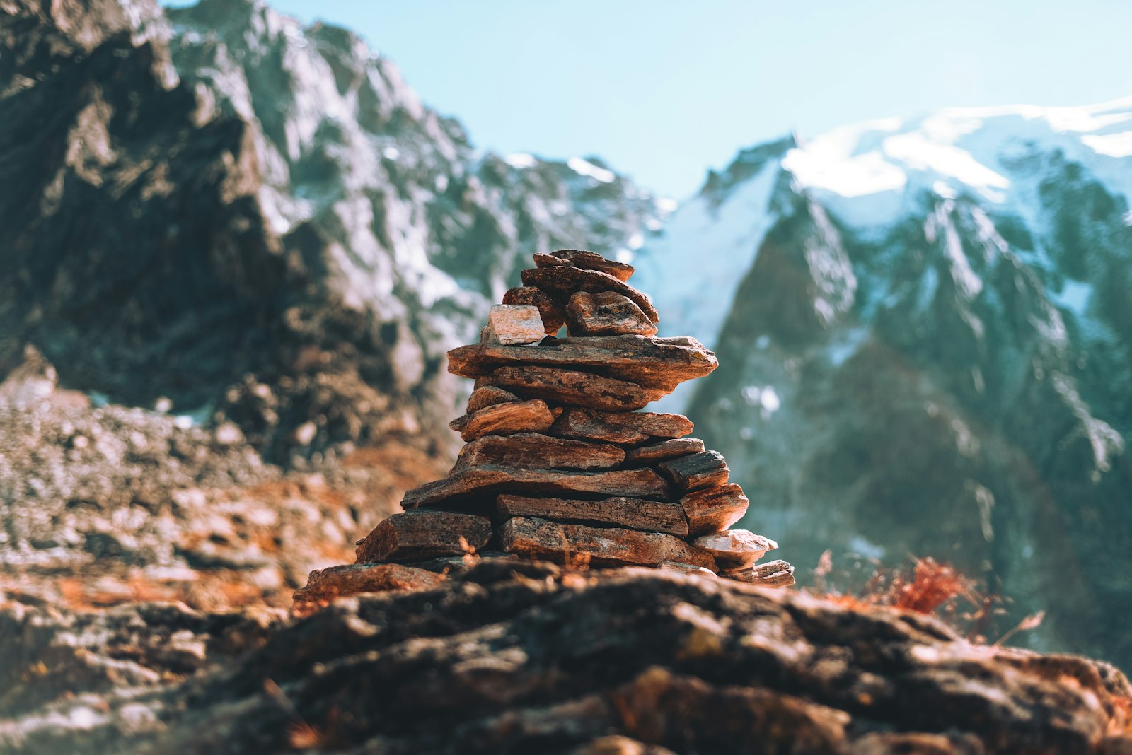 Nikon D610 sample photo. Brown rock cairns photography