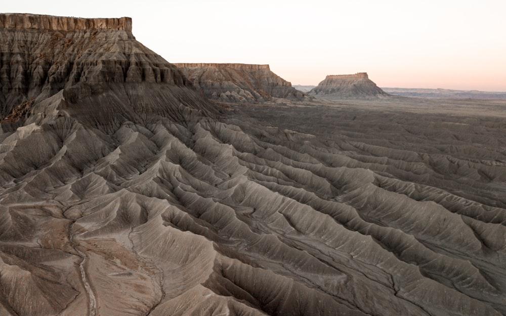 茶色の砂漠の砂丘