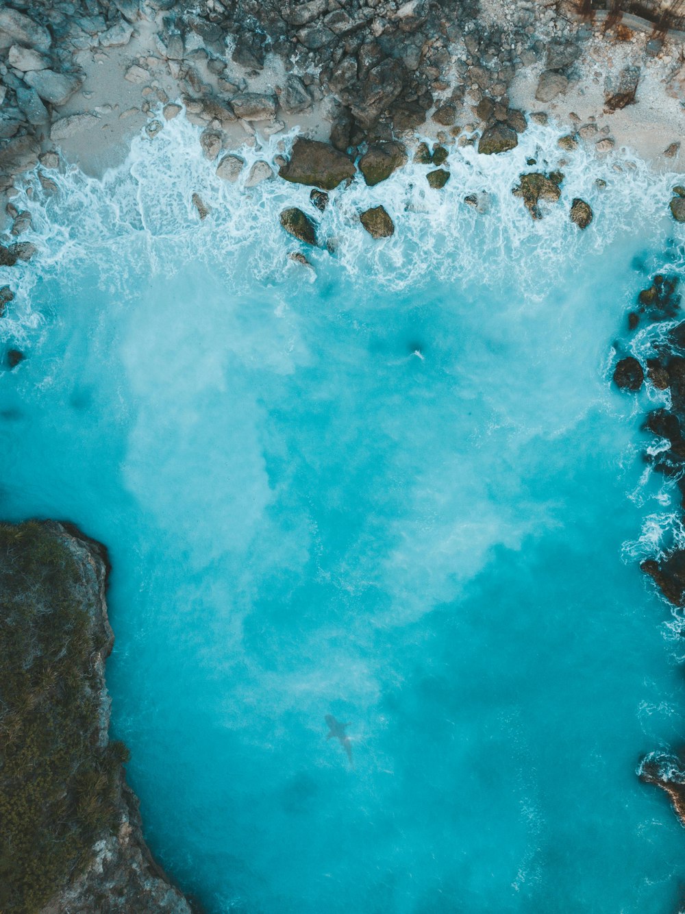 aerial photo of body of water