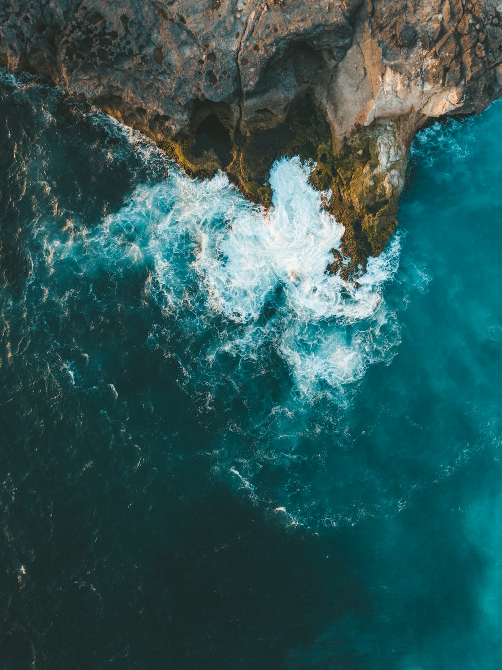 aerial view of rocky mountain