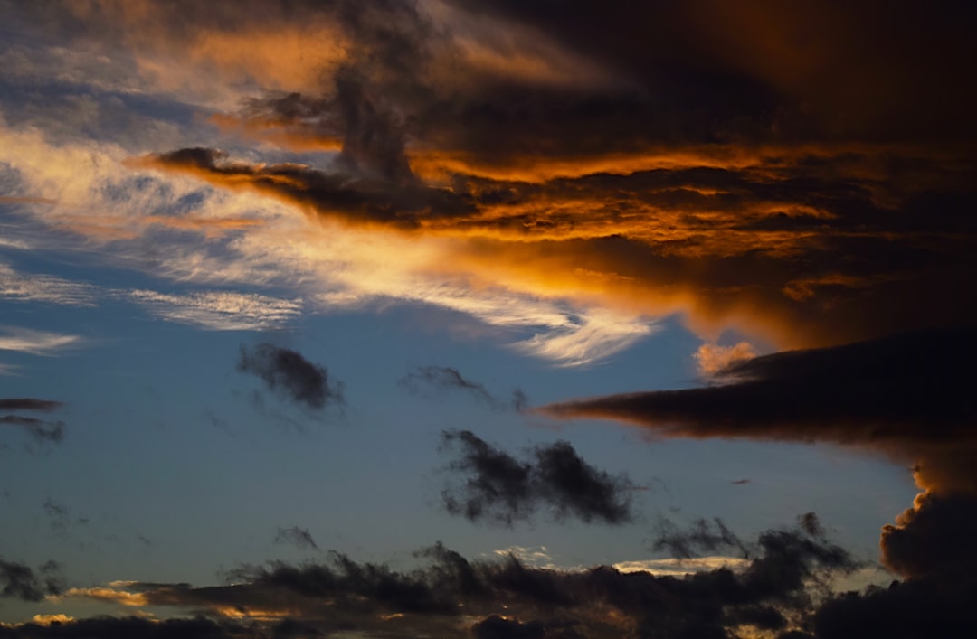 blue sky and clouds during golden hour