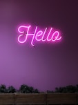 Hello neon signage screenshot