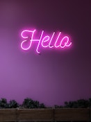 Hello neon signage screenshot