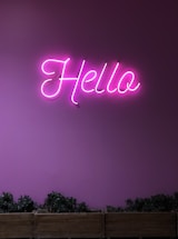 Hello neon signage screenshot