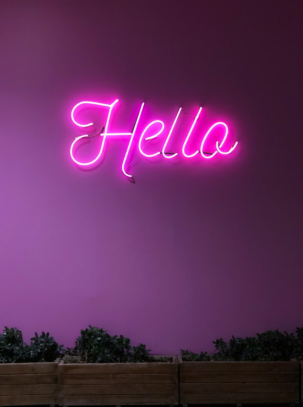 Hello neon signage screenshot