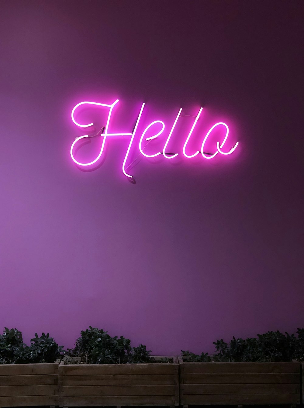 Hello neon signage screenshot