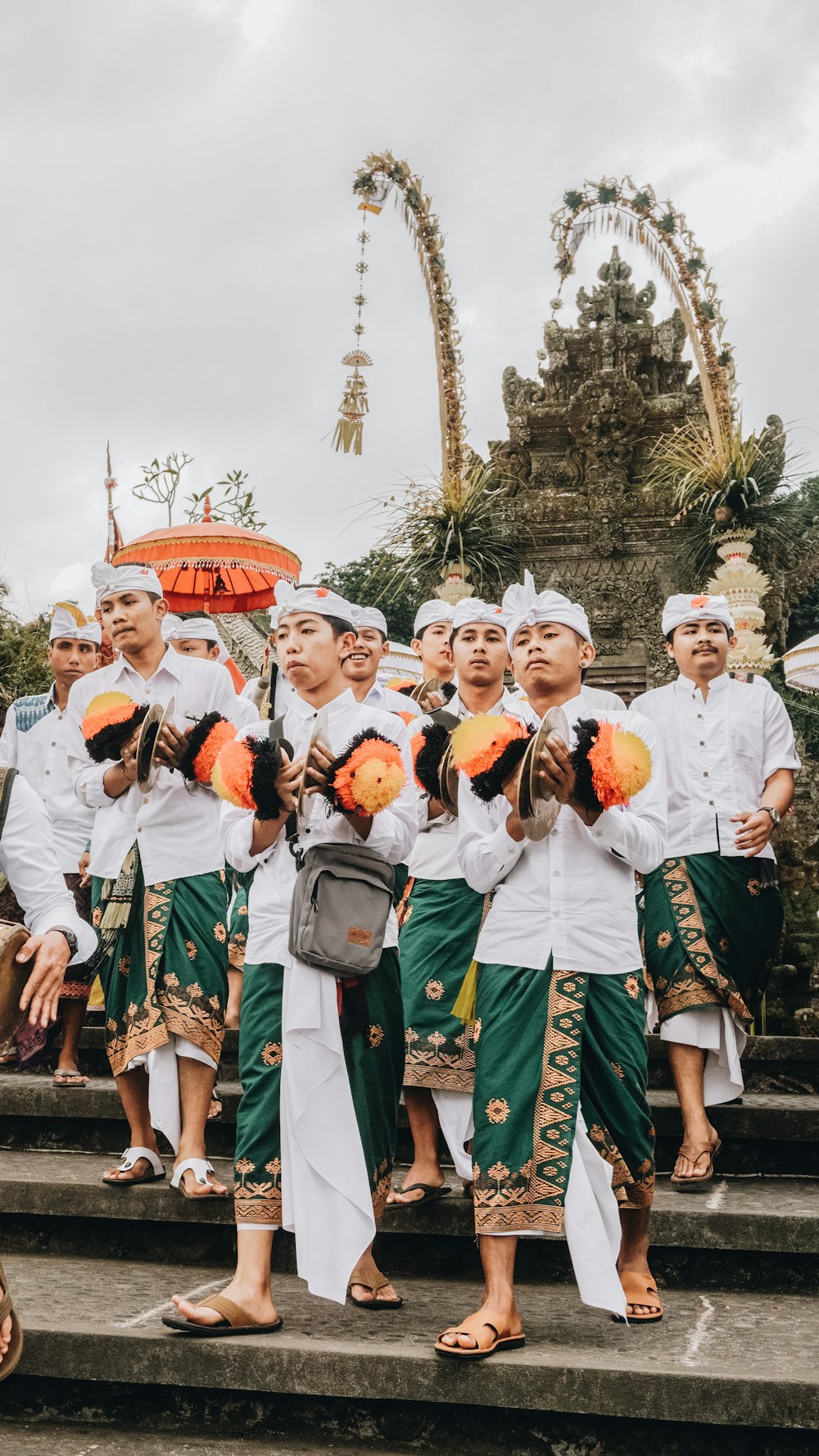 men playing instrument at the festival