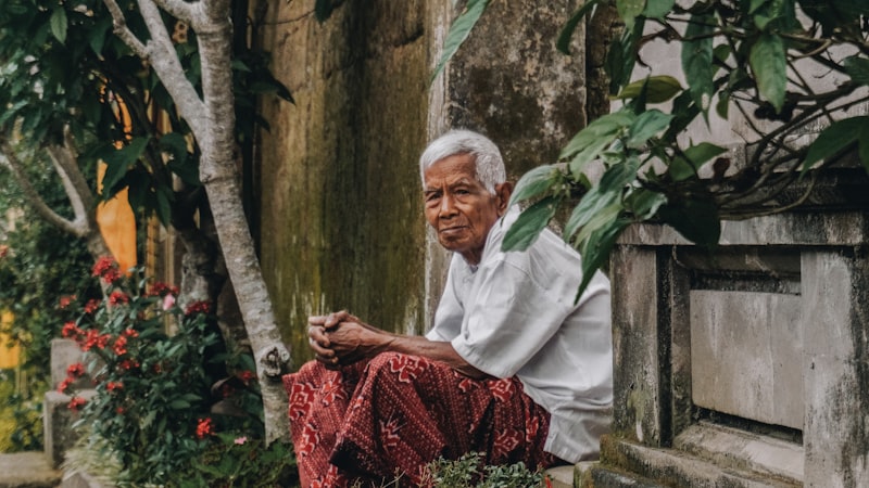Senior woman smiling happily outdoors