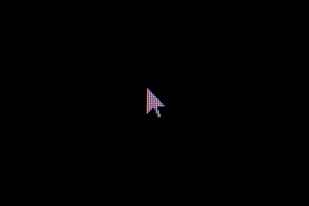 cursor on black background