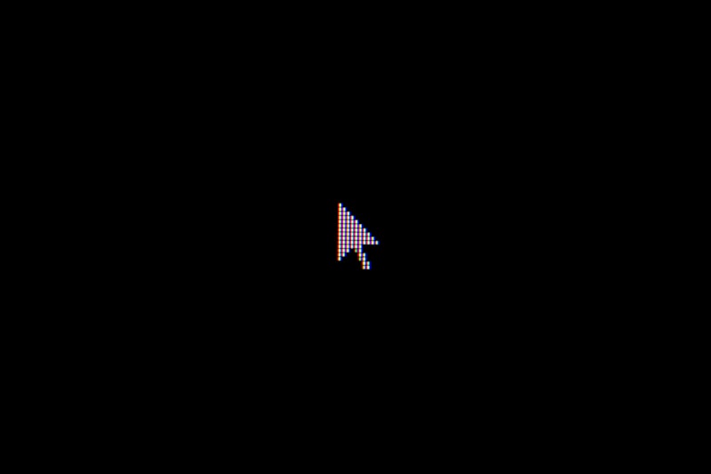 Cursor on black background