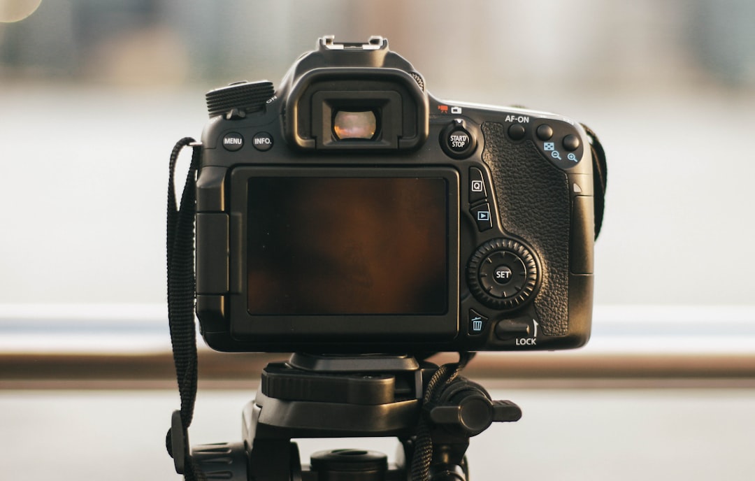 black DSRL camera,