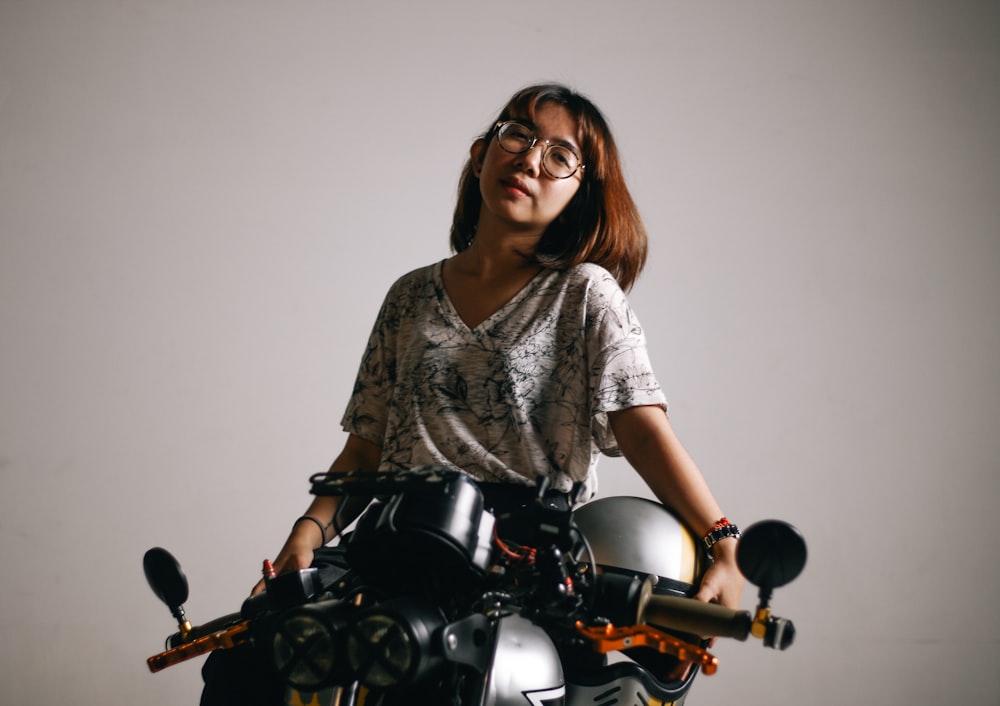 woman riding motorcycle