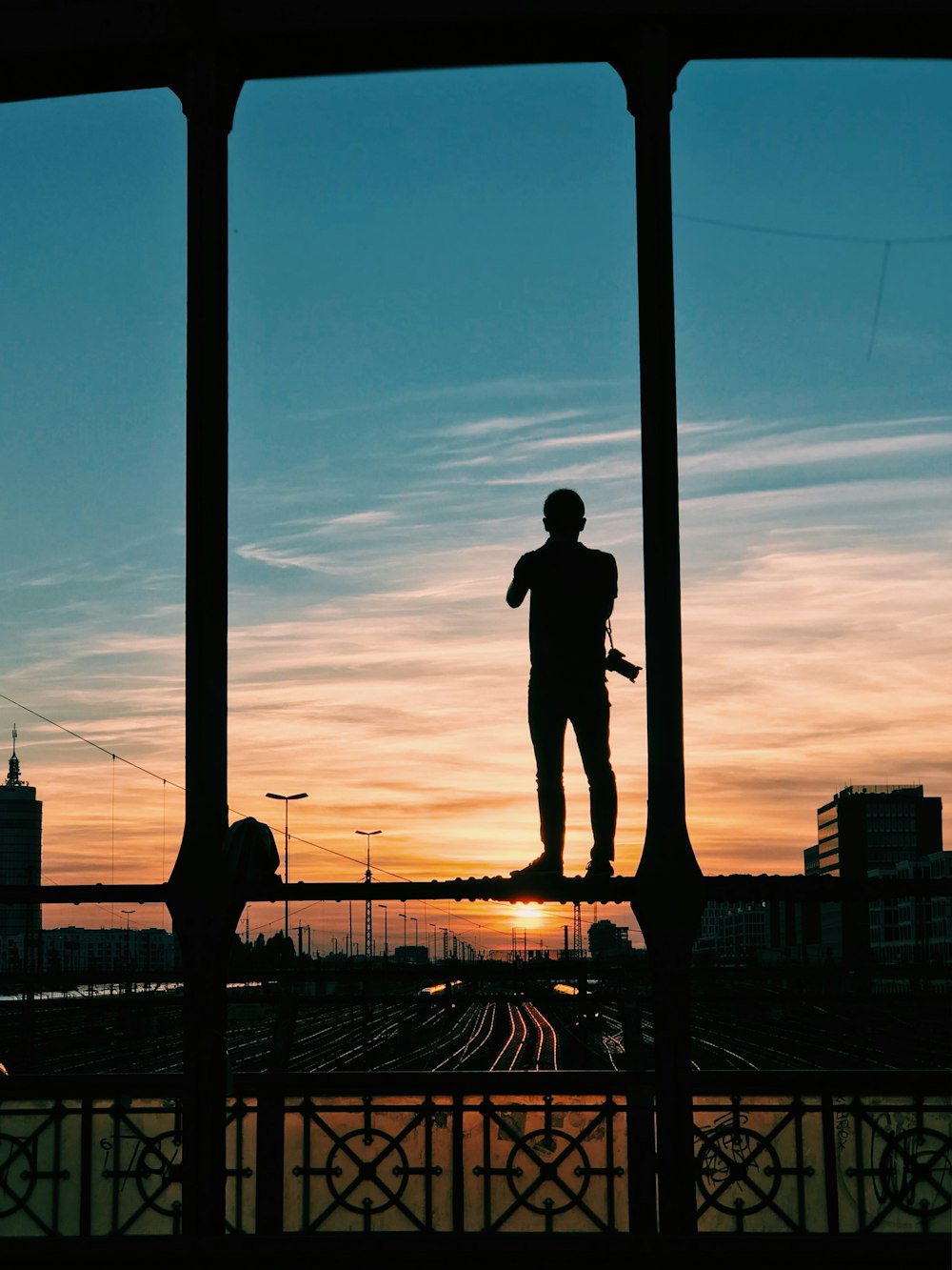 silhouette of person standing