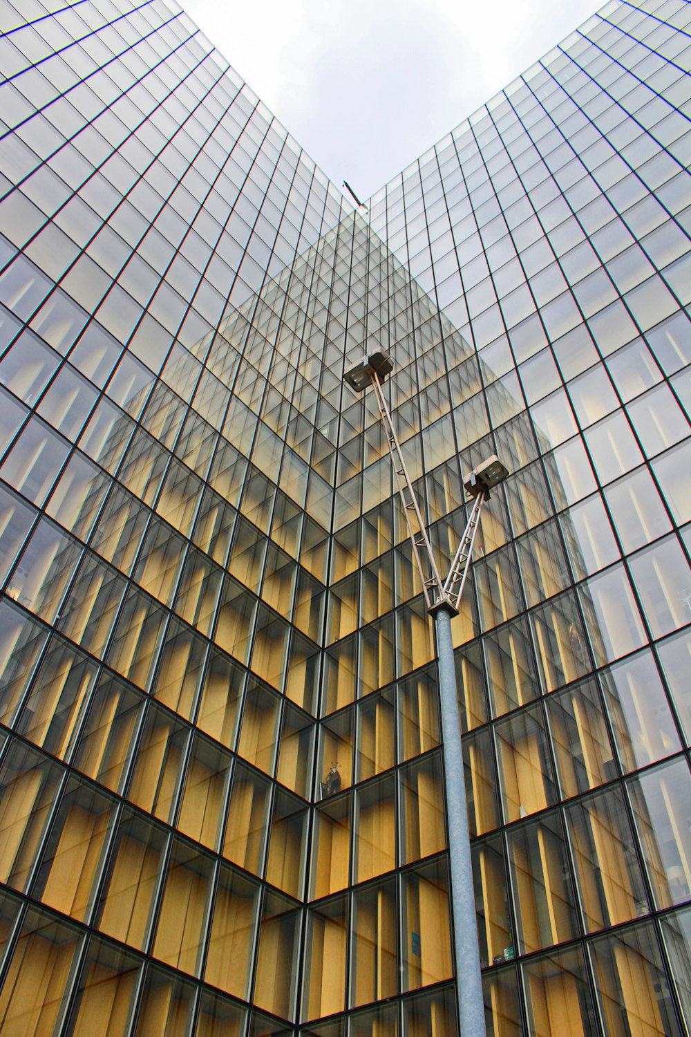 low angle photography of glass high-rise building