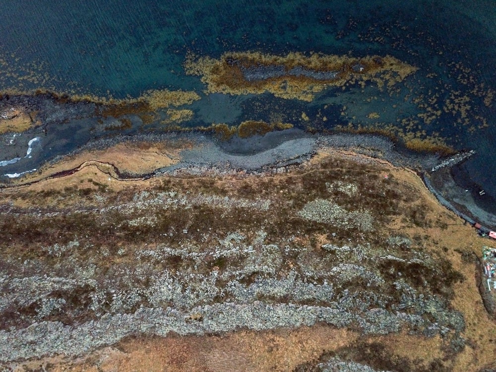 aerial view of coast