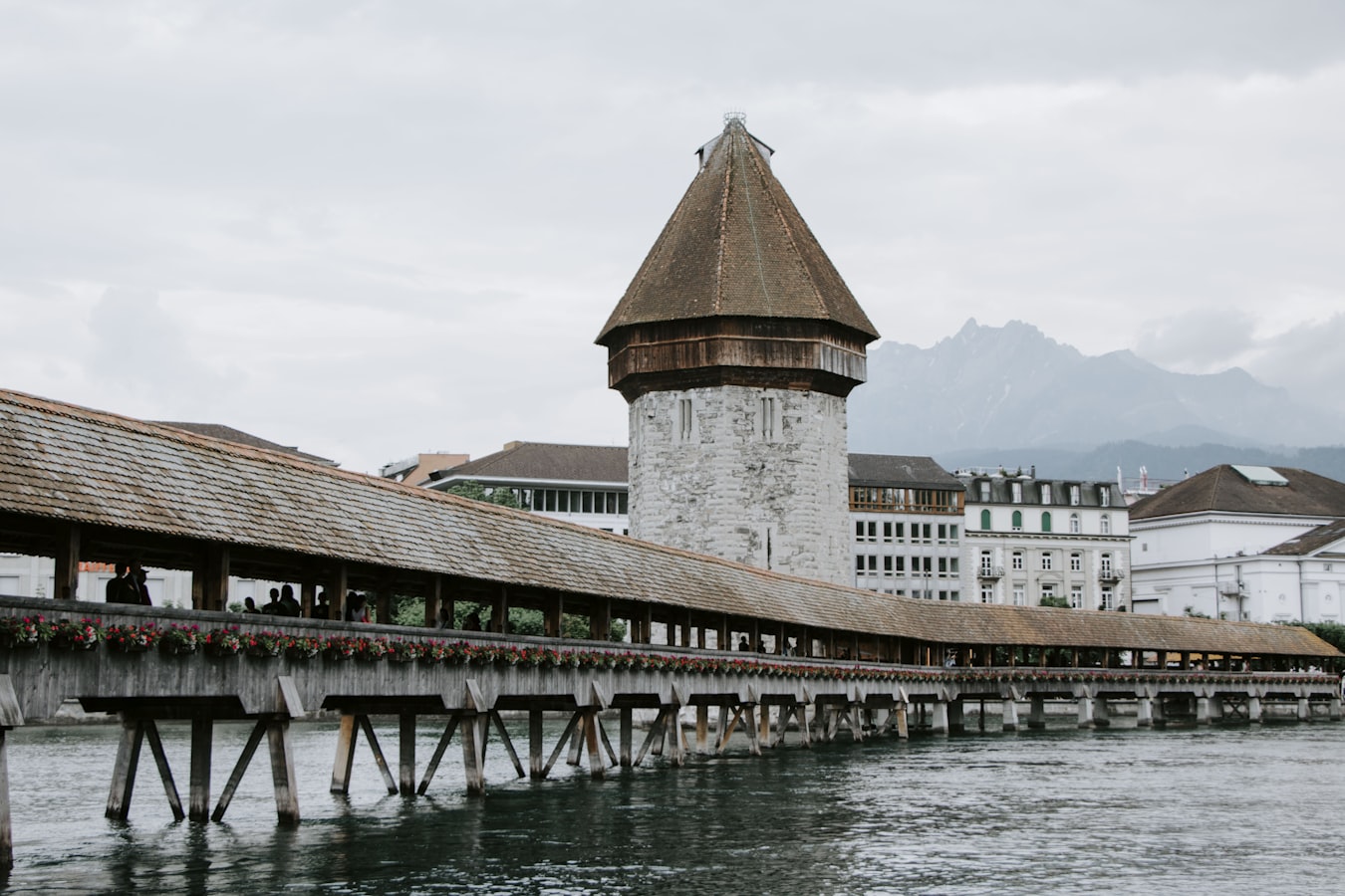 Chapel Bridge in Lucerne, Switzerland