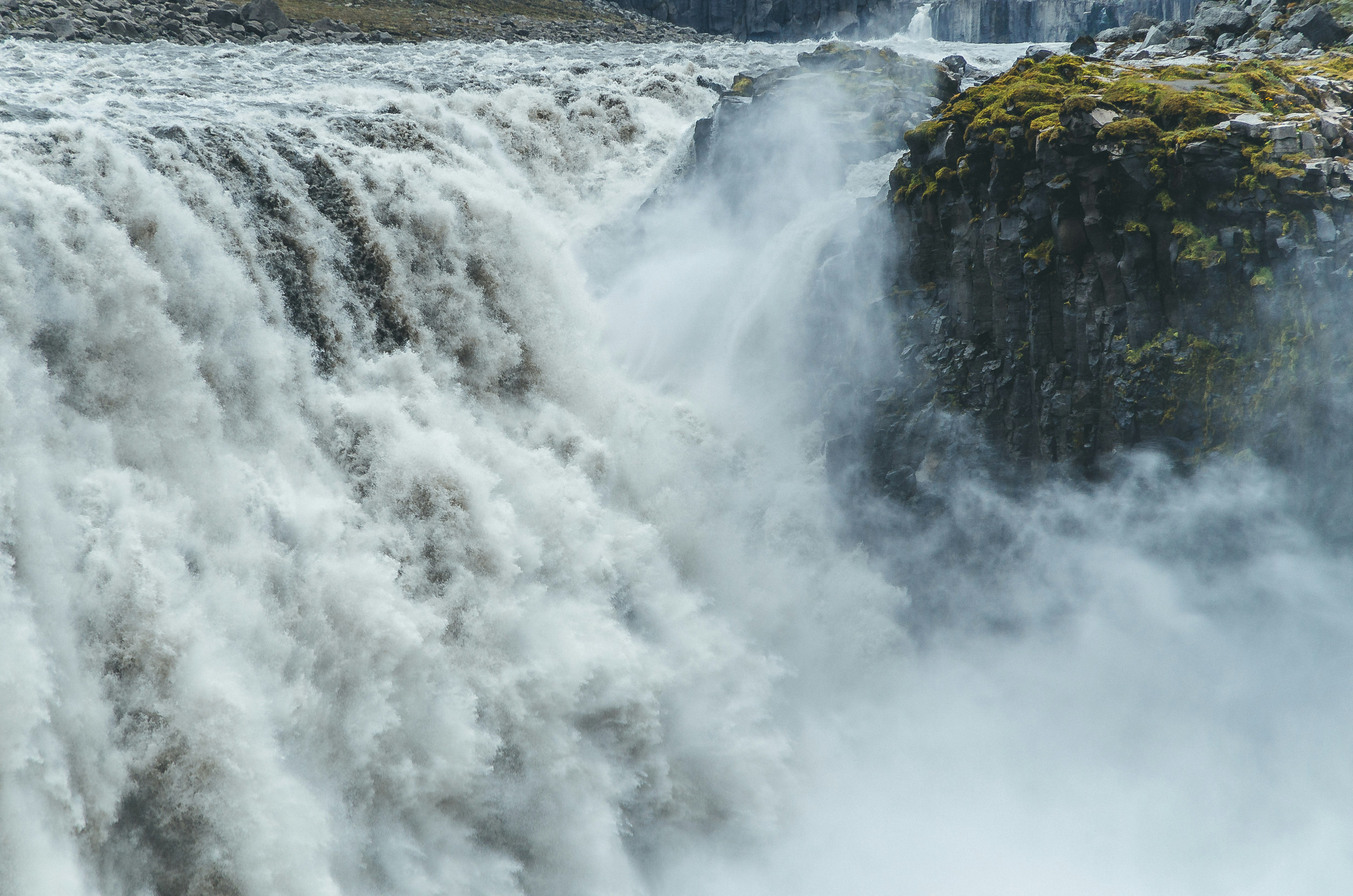 panoramic photography of waterfalls