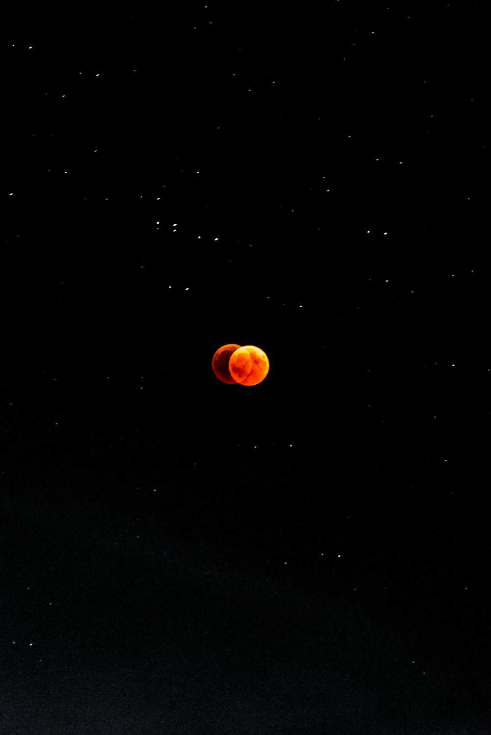 Vista da lua vermelha