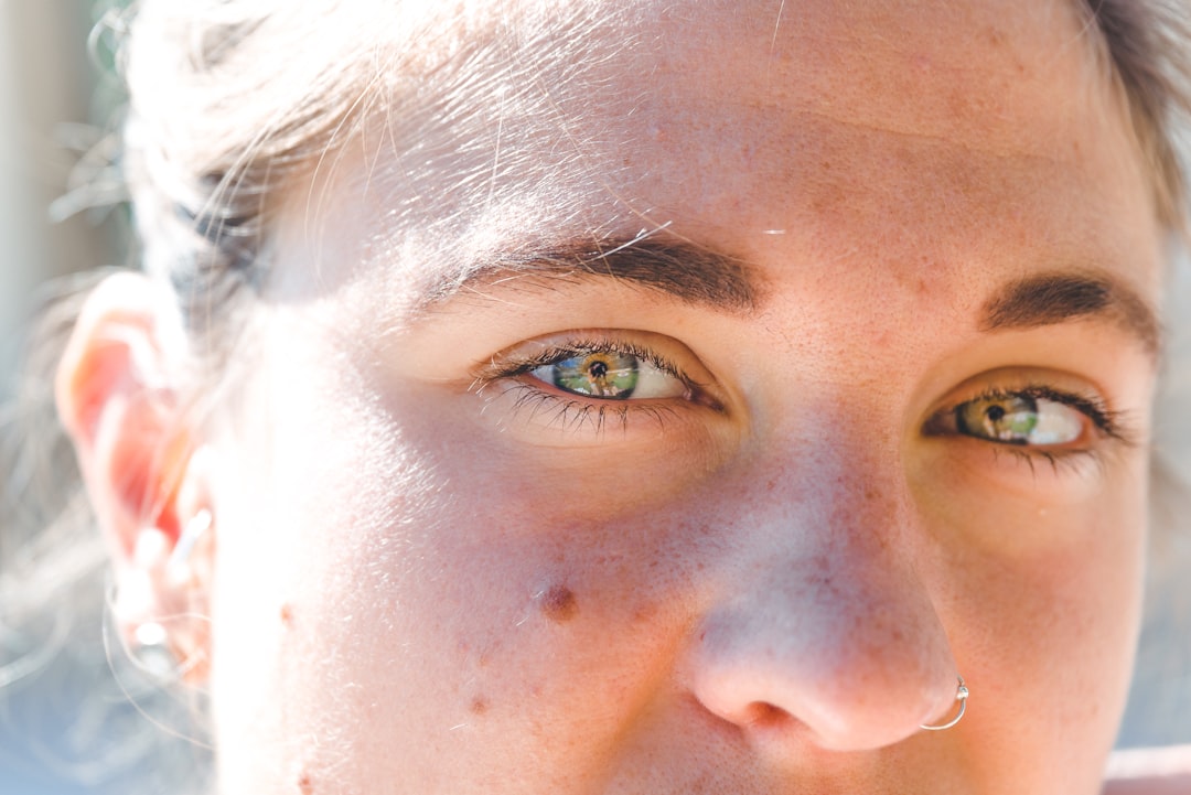 close-up photography of woman face