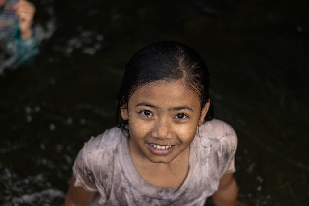 girl soaked on water