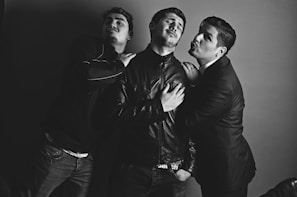 A vibrant photo showcasing aspiring actors in a dramatic pose.
