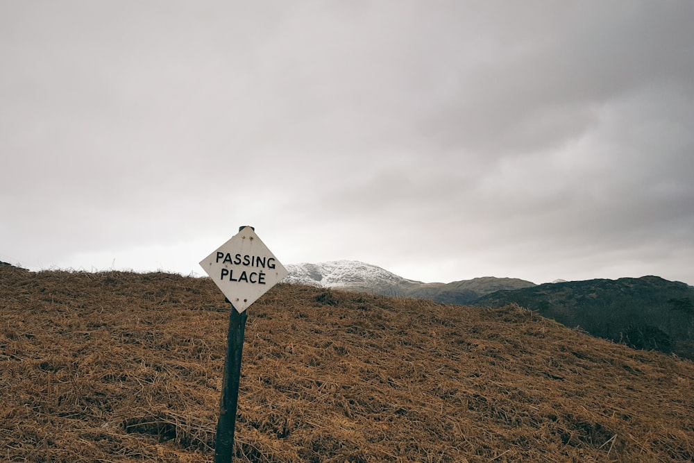 white and black signage