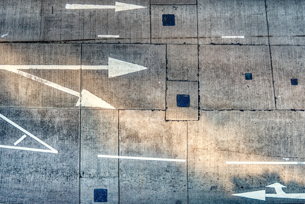 aerial of road signage