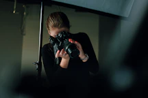 woman taking photo