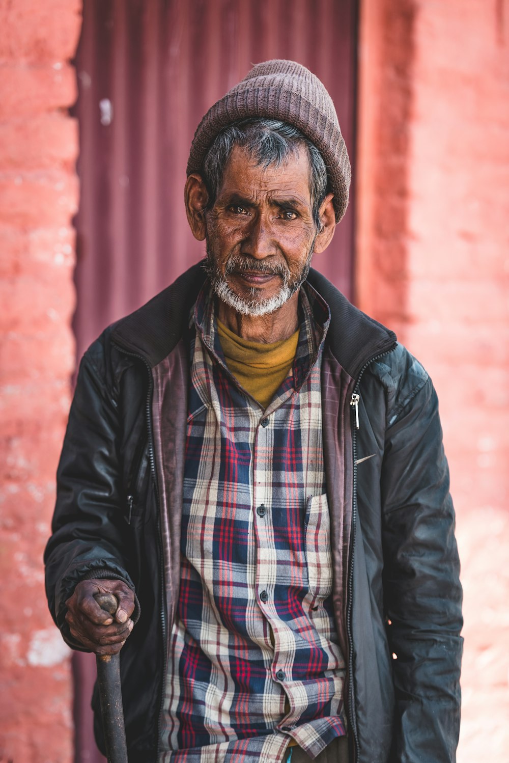 man holding stick