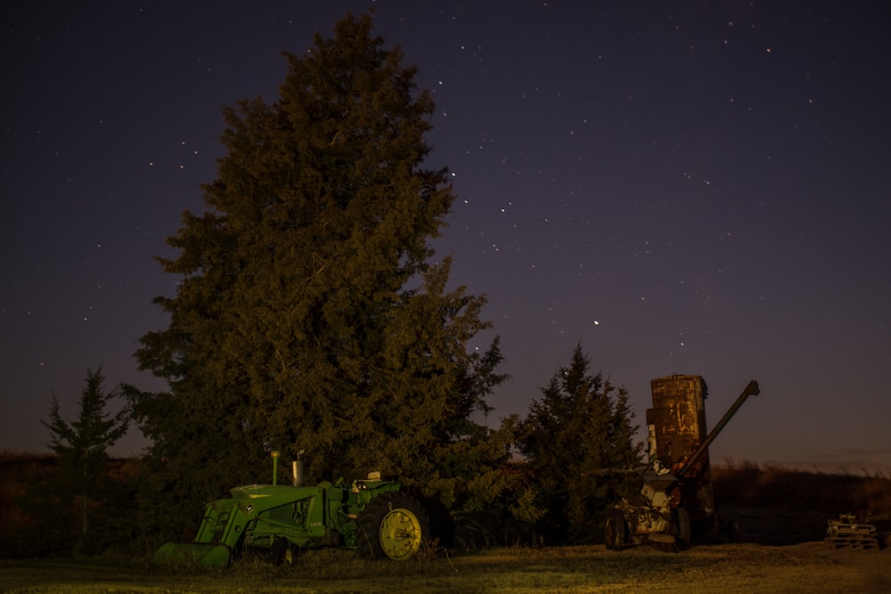 green and yellow lawn mower