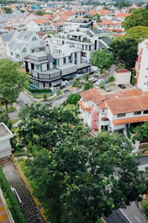 Before and after comparison of a cleaned residential area.