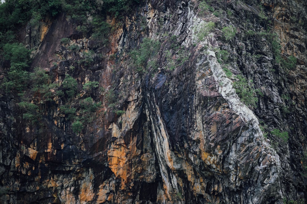 Photographie de vue aérienne de la falaise