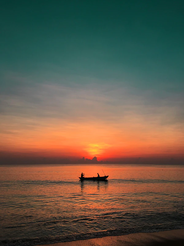 Sri Lanka coastline at dusk