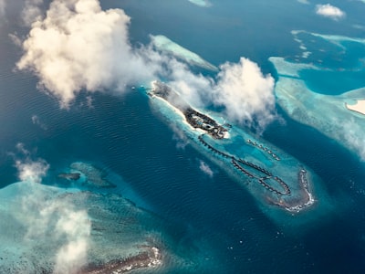 aerial of island solomon islands teams background