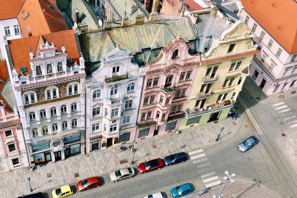 aerial view of buildings