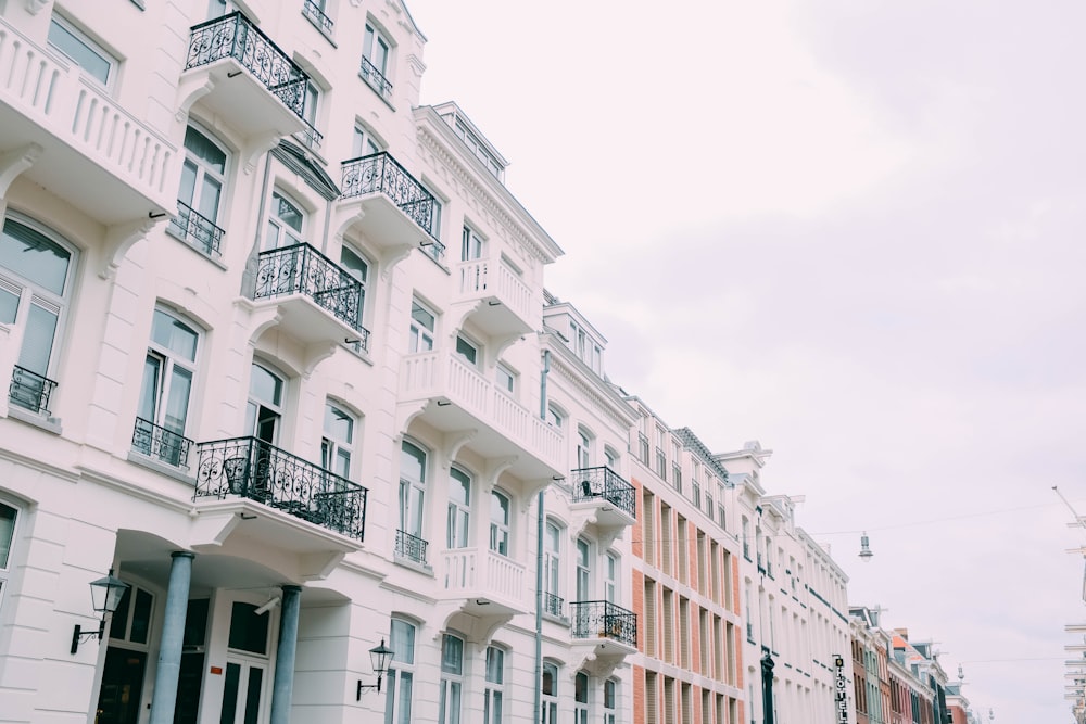 white and brown buildings