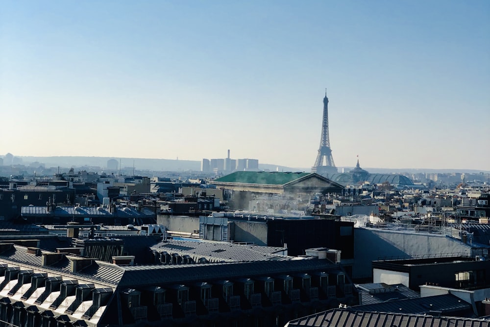 view of Eiffel tower under blue sky