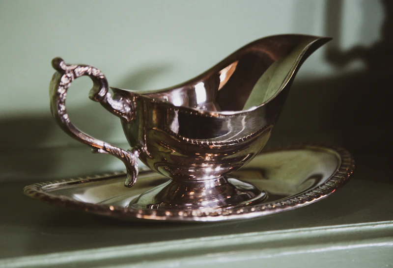 Elegant silver serving piece