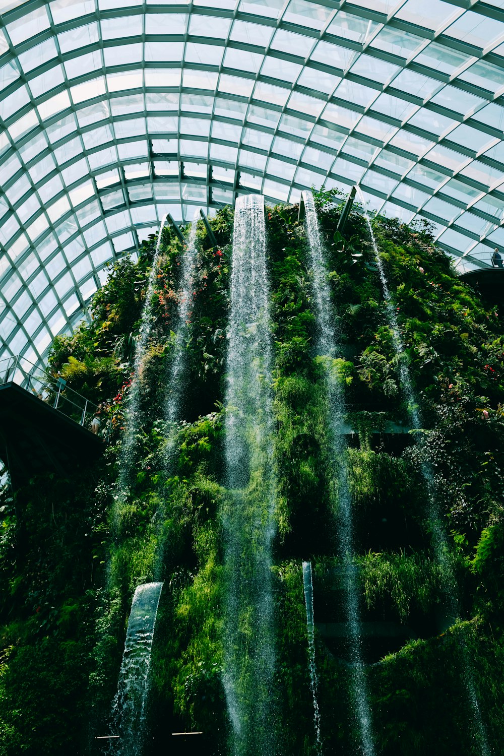 waterfalls inside building