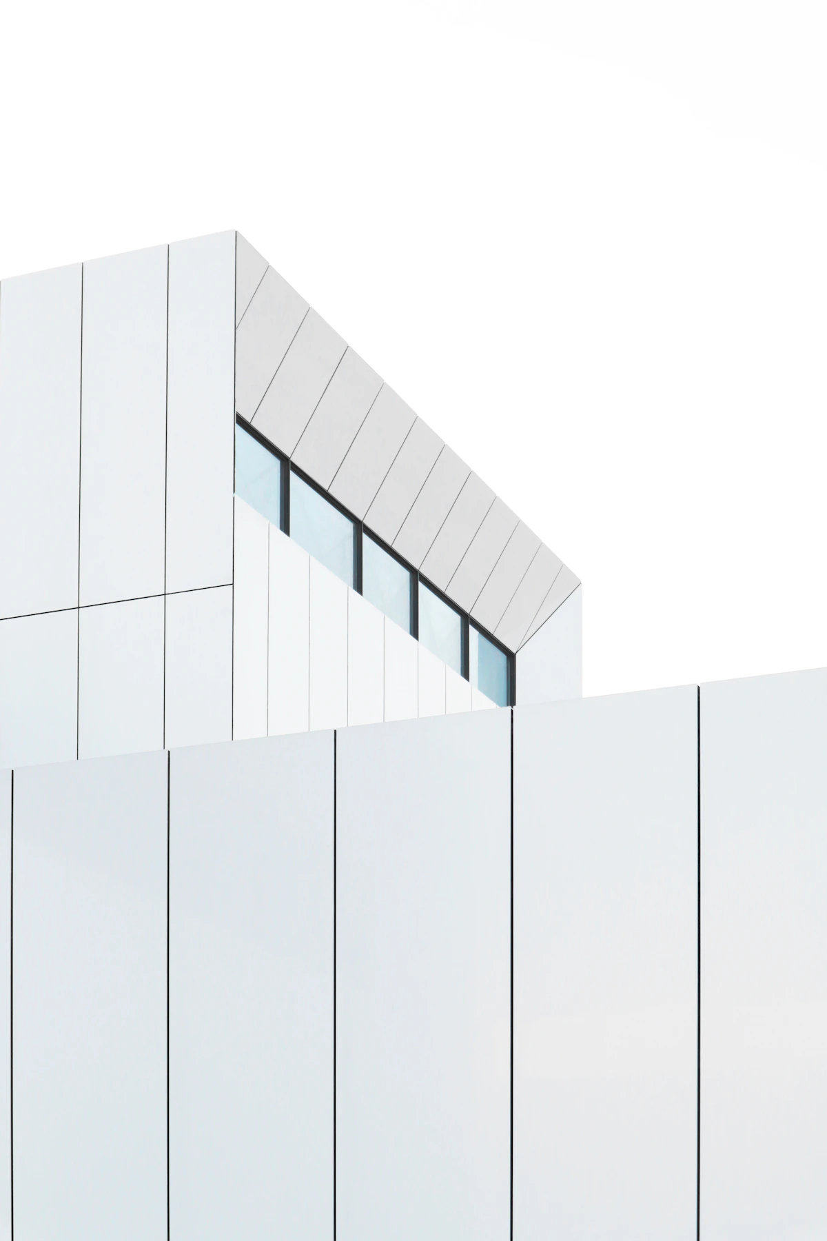 Modern sustainable white architecture