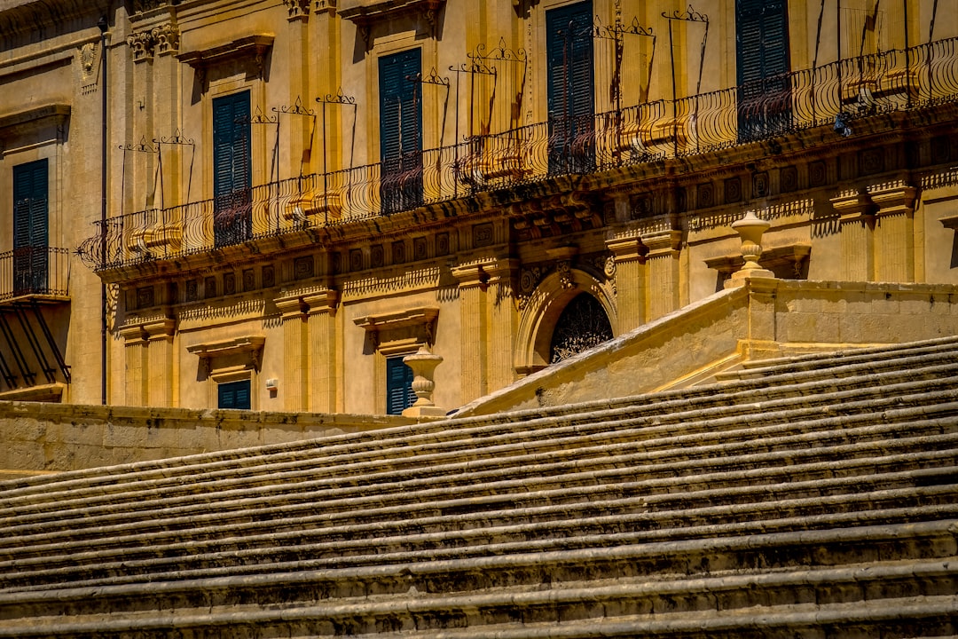 brown concrete stairs