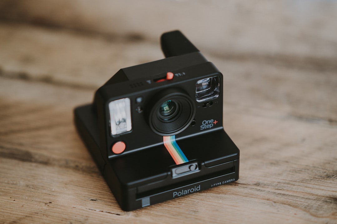 black Polaroid land camera