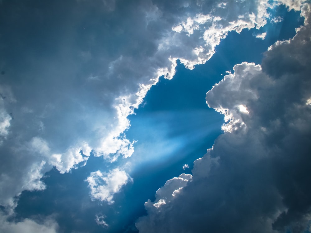 sunlight behind clouds