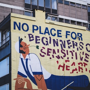 no place for beginners or sensitive hearts mural