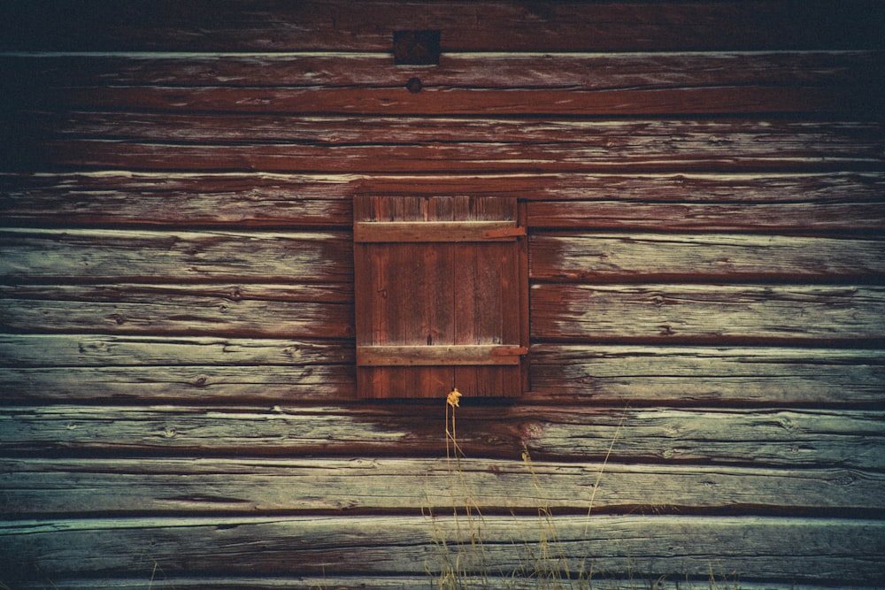 brown wooden window